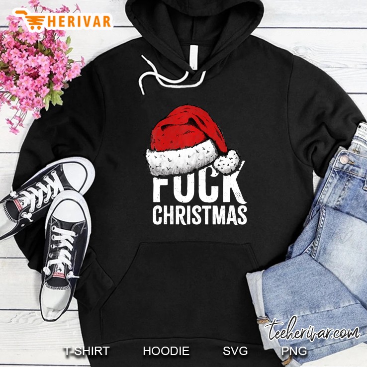 Fuck Christmas Santa Hat Version Hoodie