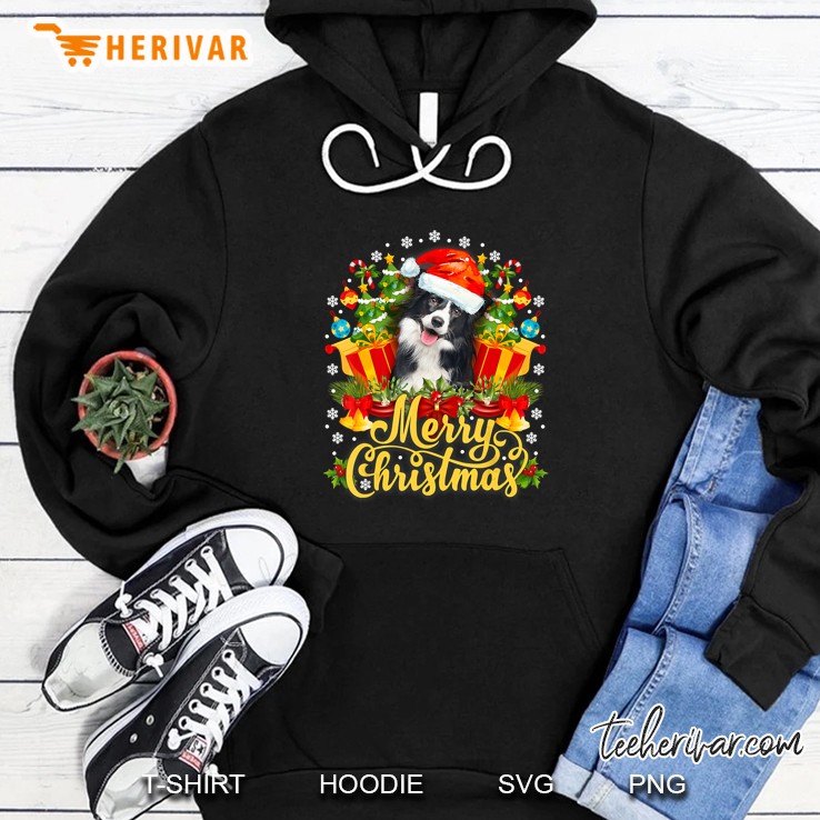 Merry Christmas Border Collie Version Hoodie