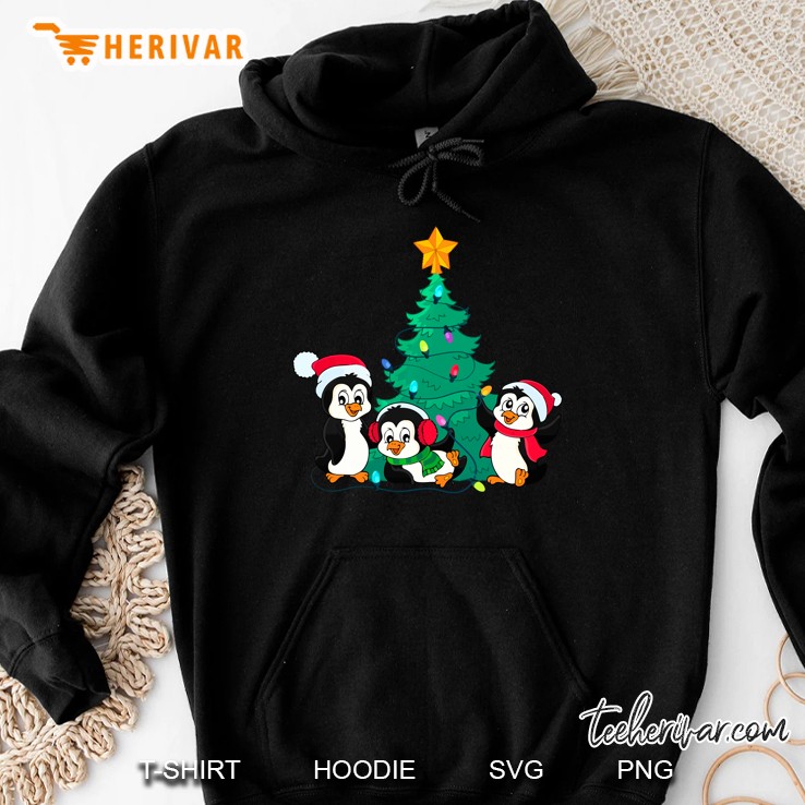 Penguin Lover Christmas Tree Hoodie
