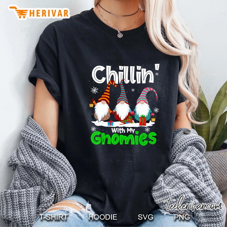 Chillin’ With My Gnomies Christmas Version2 Ladies Tee