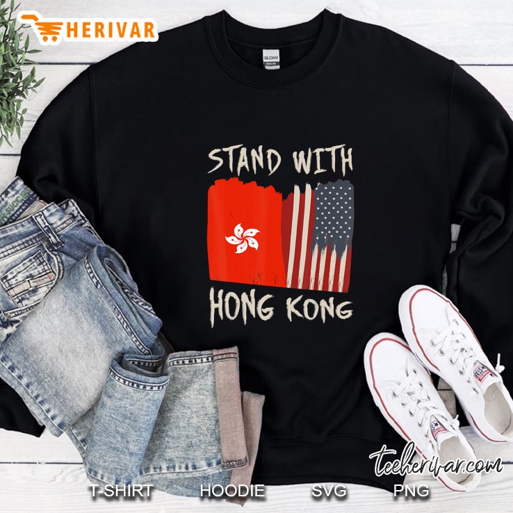 Stand With Hong Kong American Flag Sweatshirt