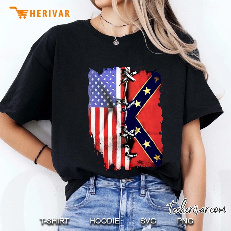 America Flag Ladies Tee