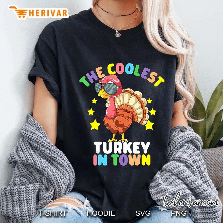 The Coolest Turkey In Town Version2 Ladies Tee