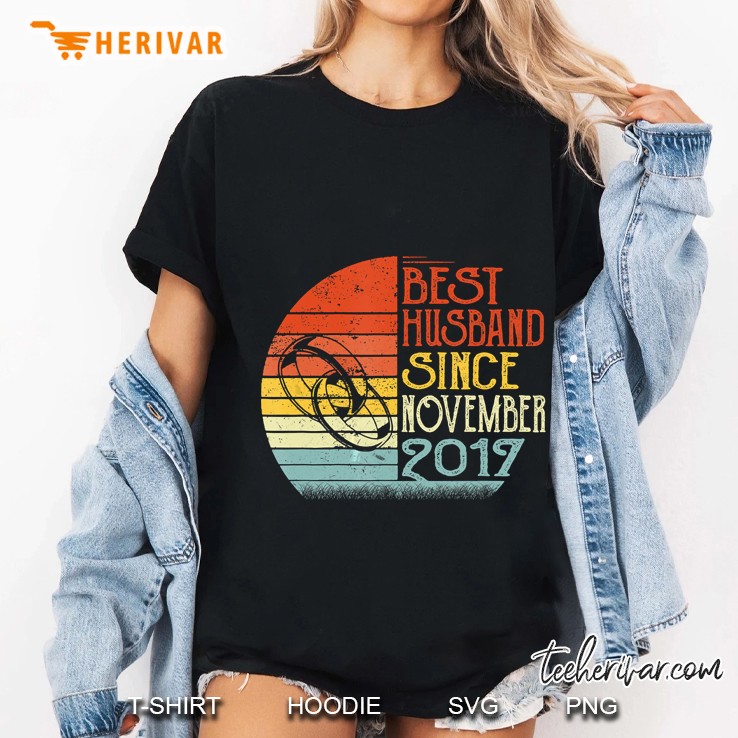 Best Husband Since November 2017 Wedding AnniversaryVintage Version Ladies Tee