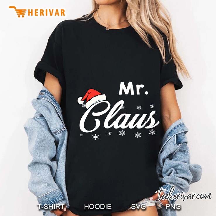 Mr Claus Santa Hat Christmas Ladies Tee