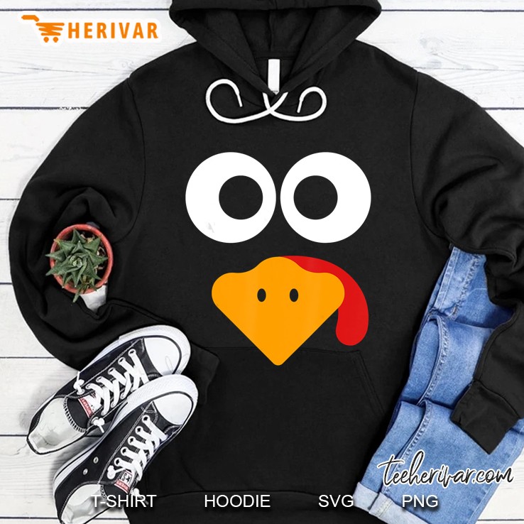 Turkey Face Funny Thanksgiving Version2 Hoodie
