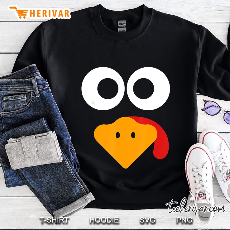 Turkey Face Funny Thanksgiving Version2 Sweatshirt