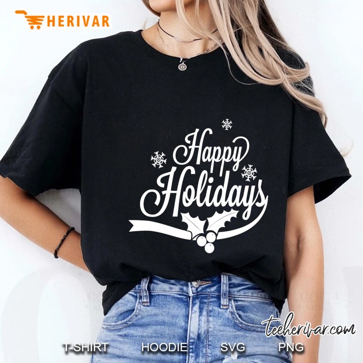 Happy Holidays Christmas Ladies Tee