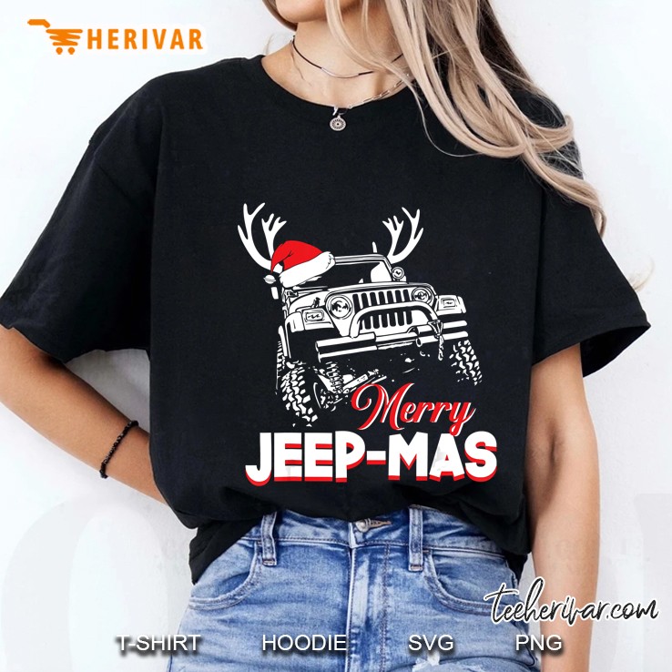 Merry Jeep-Mas Jeep Lover Christmas Ladies Tee
