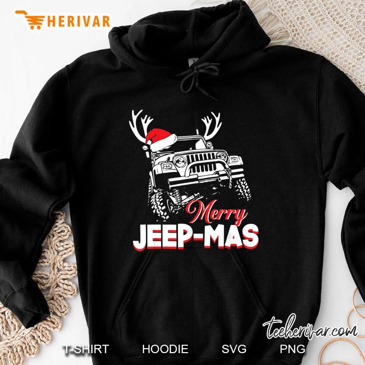Merry Jeep-Mas Jeep Lover Christmas Hoodie