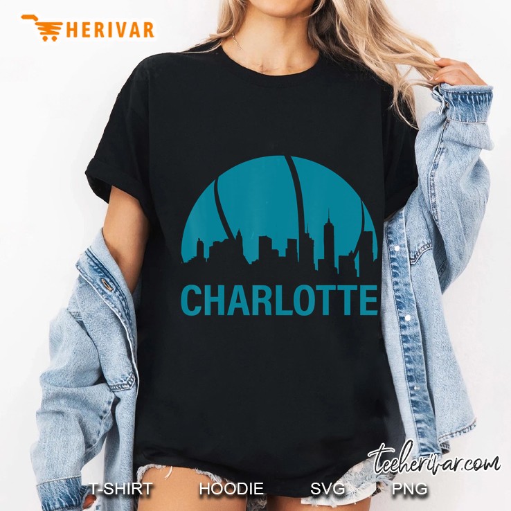 Charlotte Basketball B-Ball City North Carolina Ladies Tee