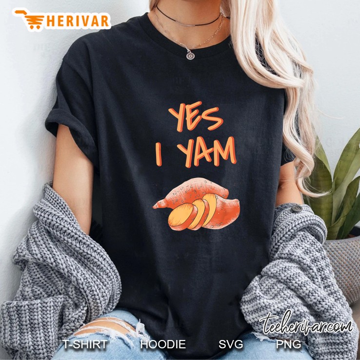 Yes I Yam Matching Couple Funny Thanksgiving Ladies Tee