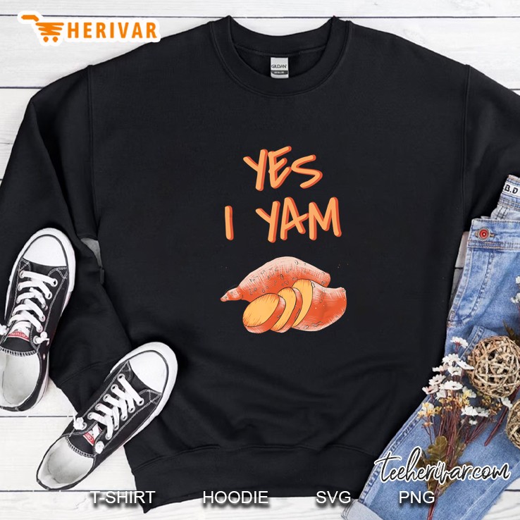 Yes I Yam Matching Couple Funny Thanksgiving Sweatshirt