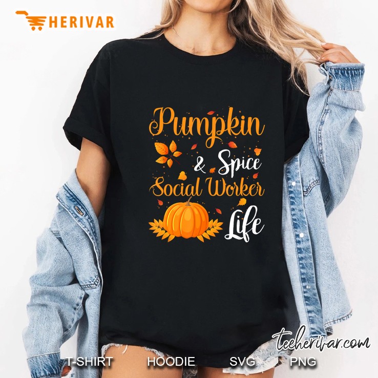 Pumpkin & Spice Social Worker Life Ladies Tee