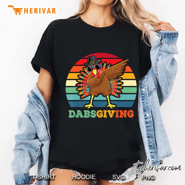 Dabsgiving Dabbing Turkey Thanksgiving Vintage Version Ladies Tee