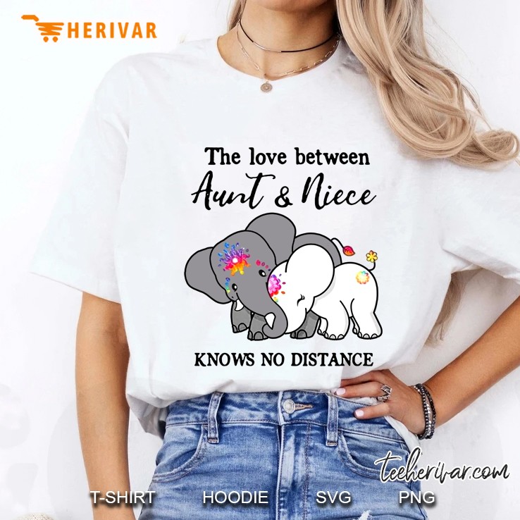 The Love Between Aunt & Niece Knows No Distance Elephant White Version Ladies Tee