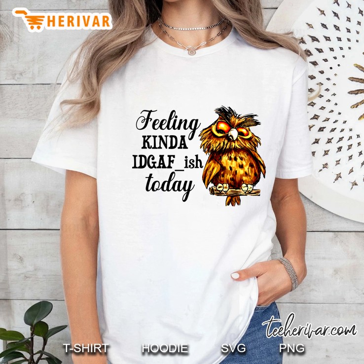 Feeling Kinda Idgafish Today Owl Version Ladies Tee