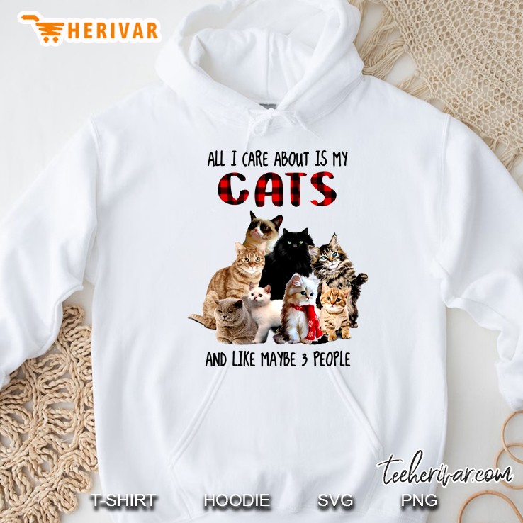 All I Care About Is My Cats And Like Maybe 3 People Hoodie