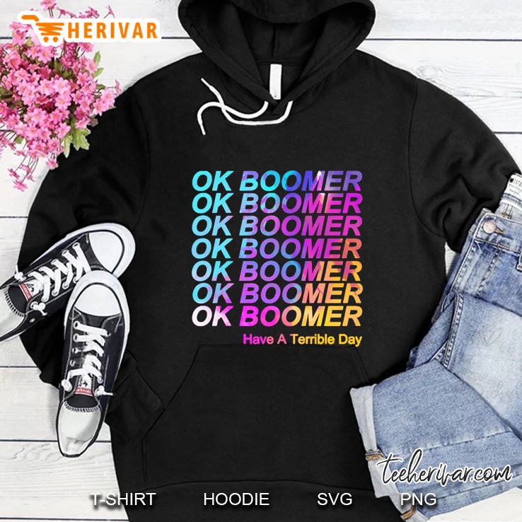 Ok Boomer Have A Terrible Day Black Version2 Hoodie