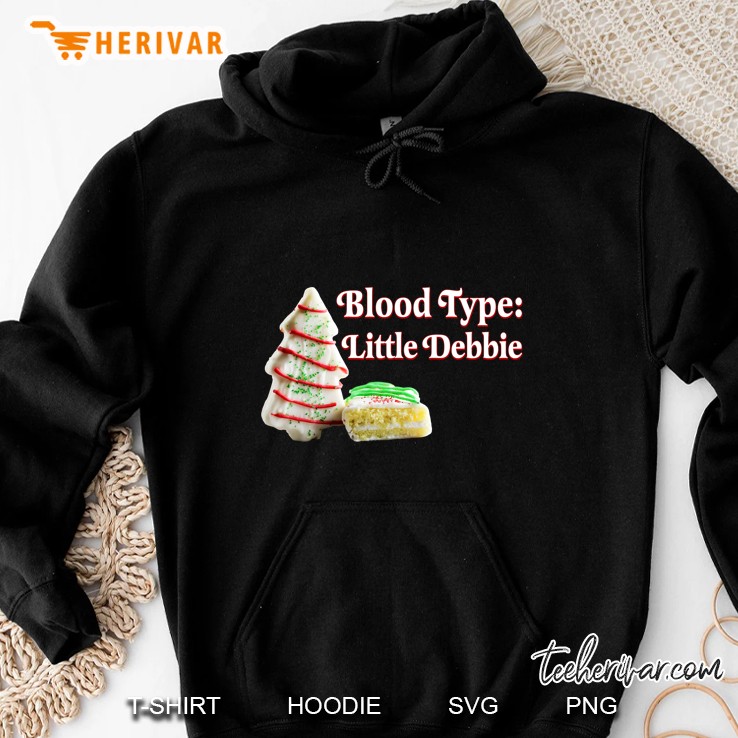 Blood Type Little Debbie Christmas Black Version Hoodie