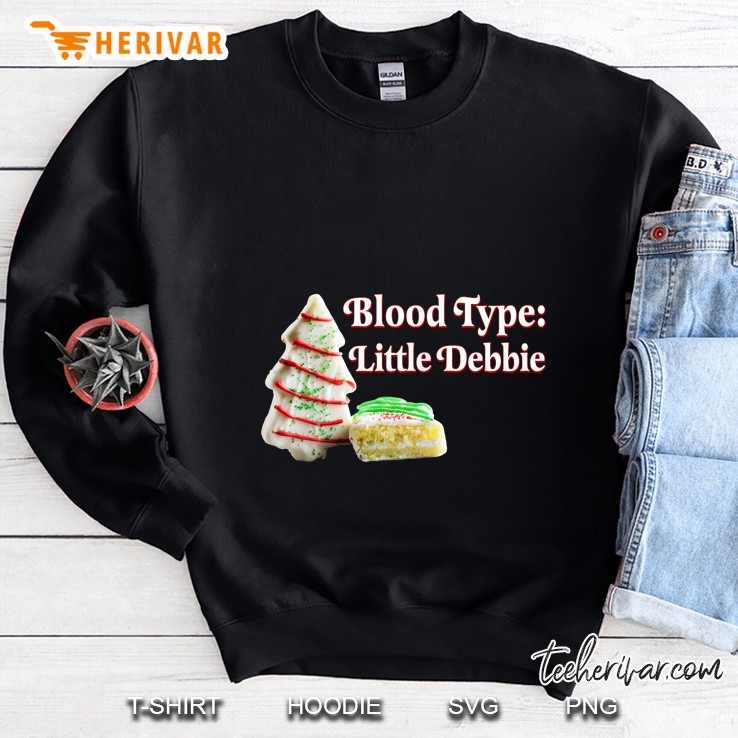 Blood Type Little Debbie Christmas Black Version Sweatshirt