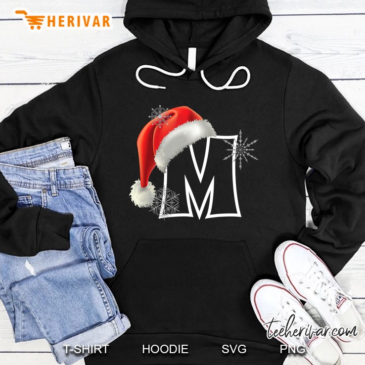 M Santa Monogram Christmas Hoodie