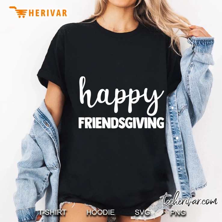Thanksgiving Happy Friendsgiving White Version Ladies Tee