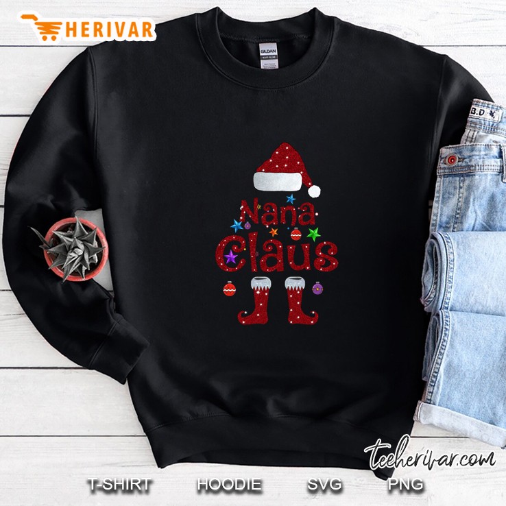 Nana Claus Santa Hat Christmas Ornament Sweatshirt