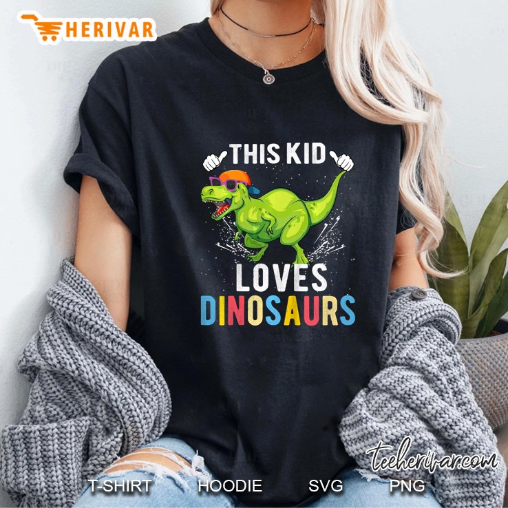 This Kid Loves Dinosaurs Ladies Tee