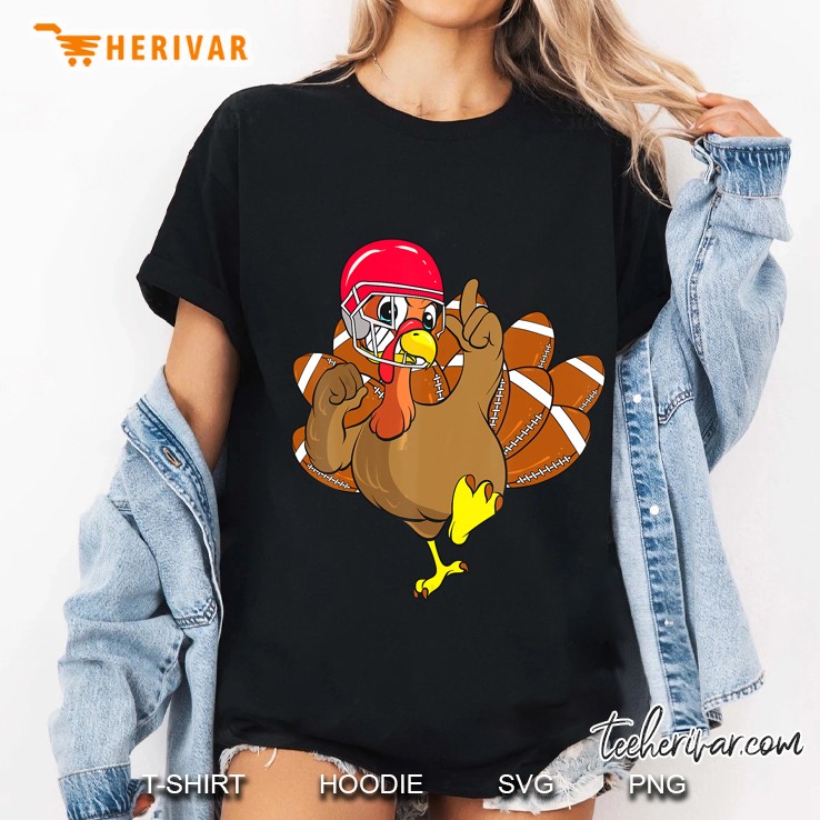 Turkey Football Thanksgiving Version2 Ladies Tee