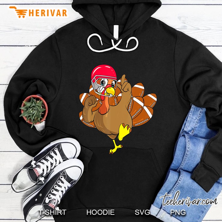 Turkey Football Thanksgiving Version2 Hoodie