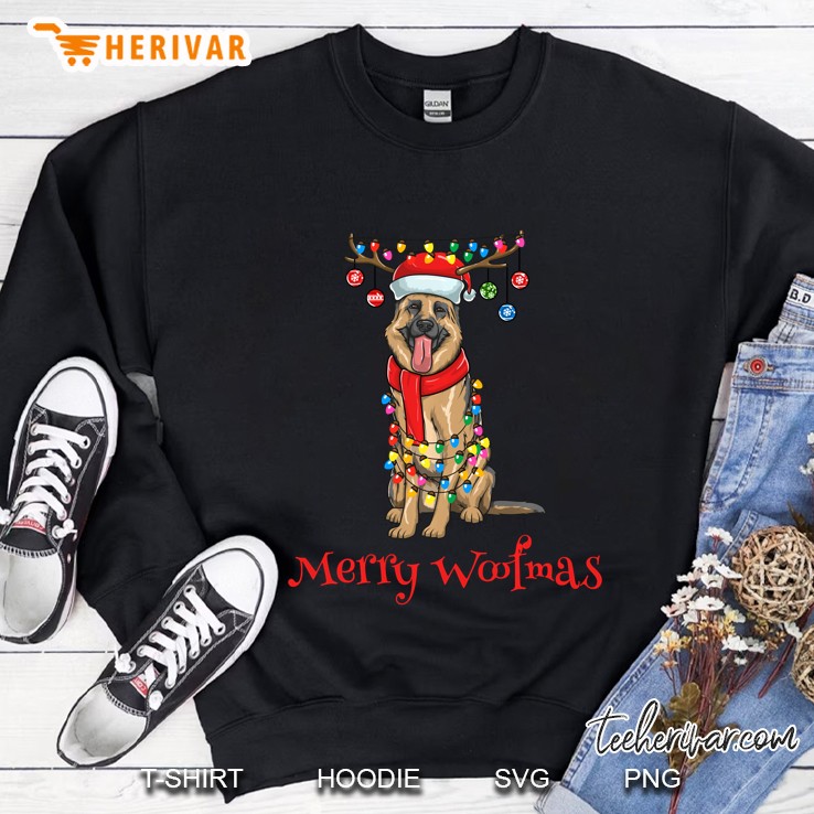Merry Woofmas German Shepherd Christmas Sweatshirt