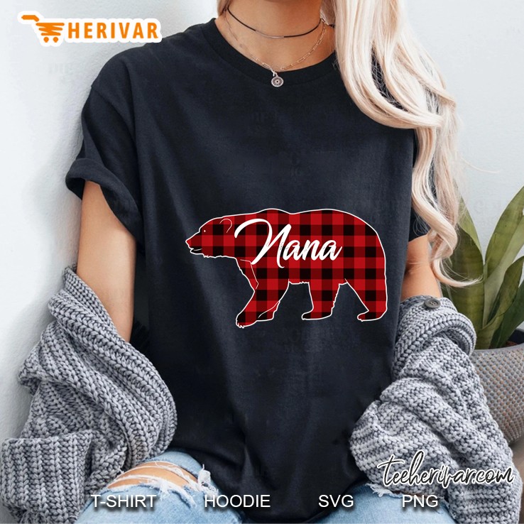 Nana Plaid Bear Version2 Ladies Tee