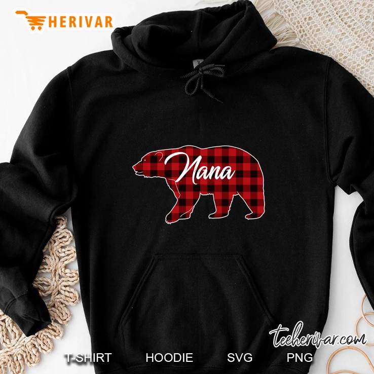 Nana Plaid Bear Version2 Hoodie