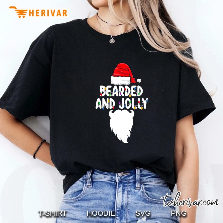 Bearded And Jolly Santa Claus Christmas Ladies Tee