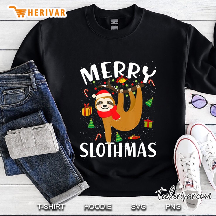 Merry Slothmas Christmas Ornament Sweatshirt
