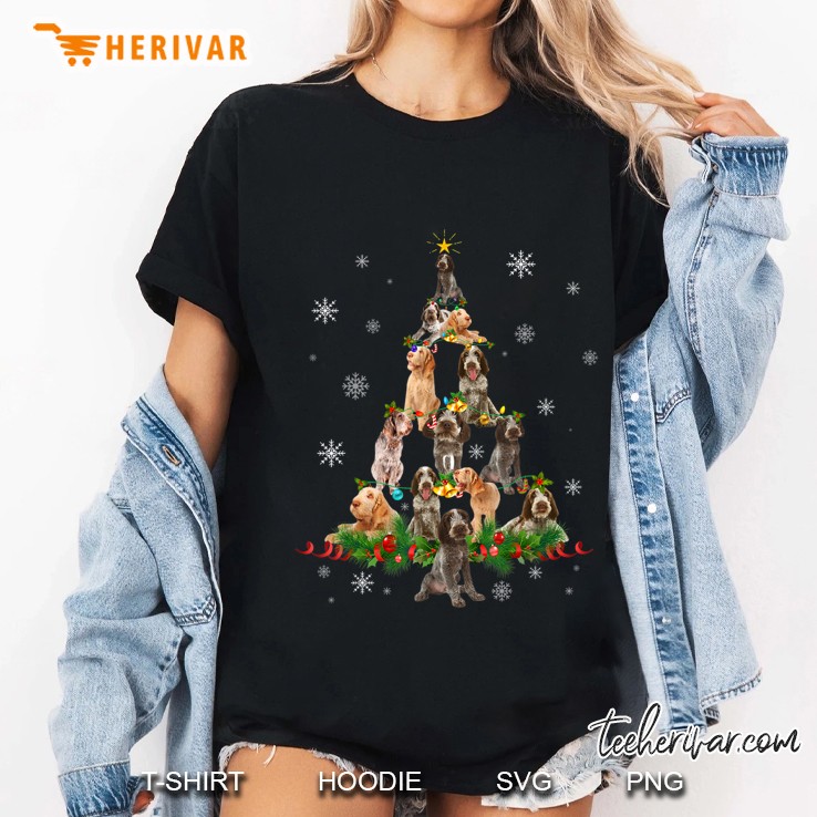 Spinone Italiano Christmas Tree Ladies Tee