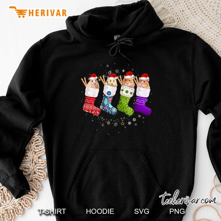 Hamster In Socks Christmas Hoodie