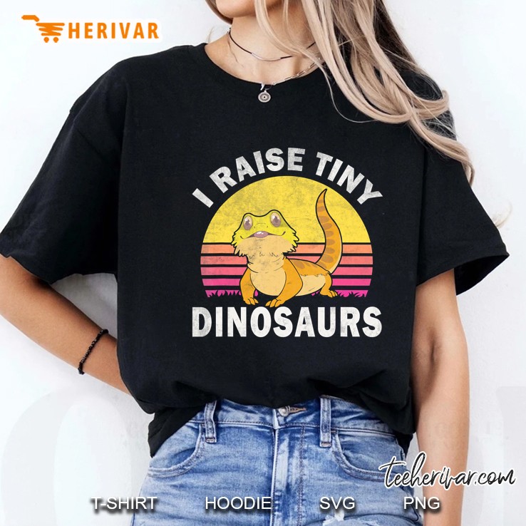 I Raise Tiny Dinosaurs Cute Bearded Dragon Vintage Version Ladies Tee