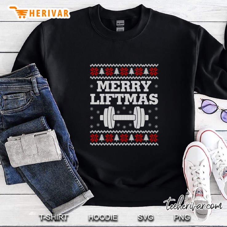 Merry Liftmas Lifting Gym Workout Christmas Version2 Sweatshirt