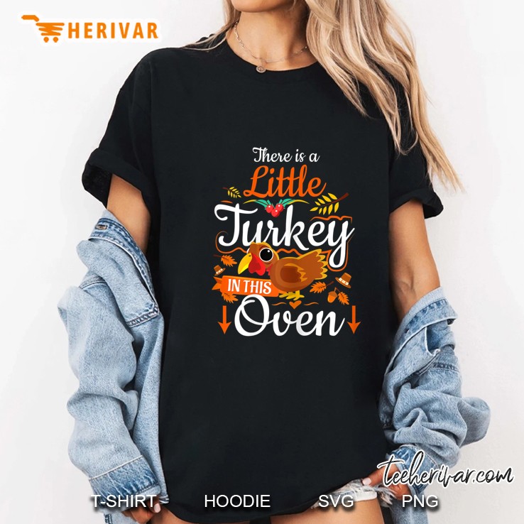 There Is A Little Turkey In This Oven Version2 Ladies Tee
