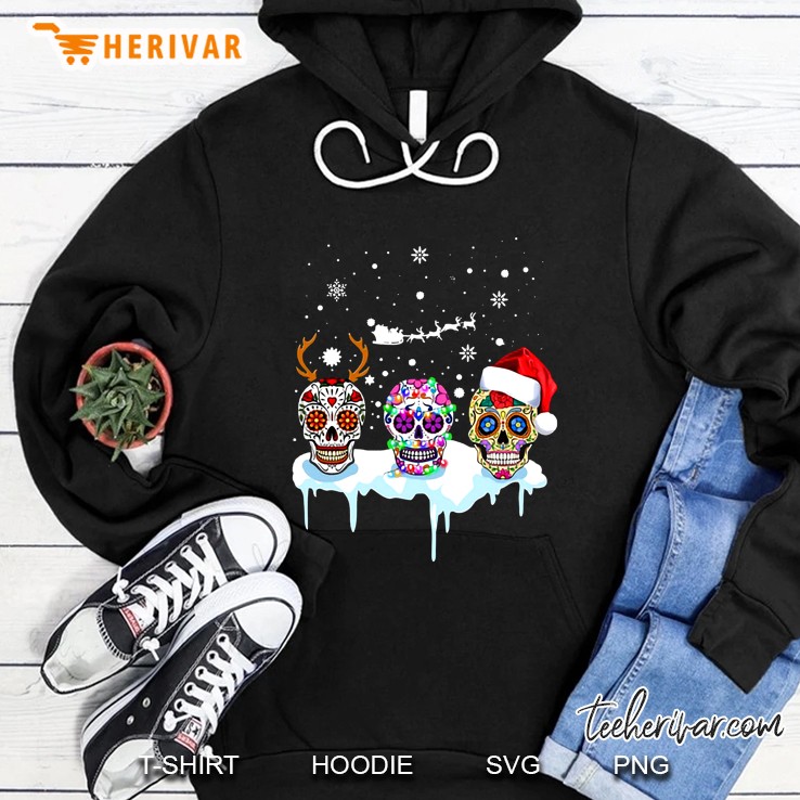 Three Skull Christmas Hoodie