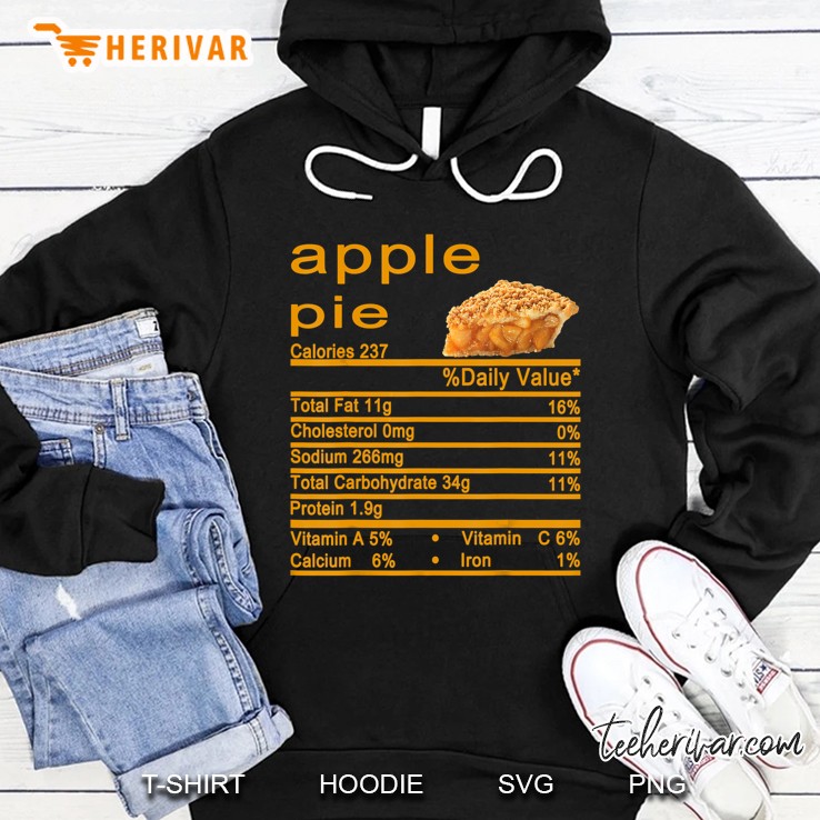Apple Pie Nutrition Facts Thanksgiving Version2 Hoodie