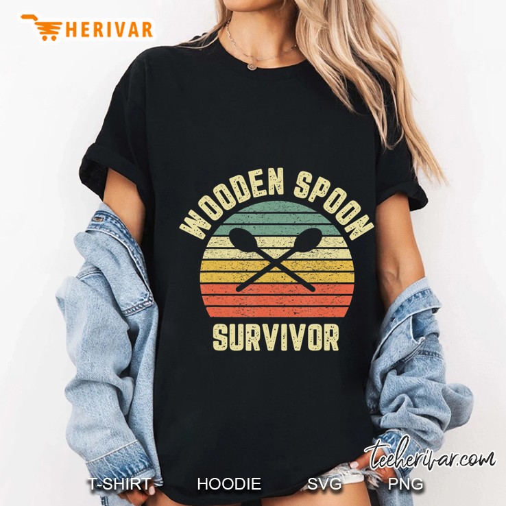 Wooden Spoon Survivor Retro Vintage Version Ladies Tee