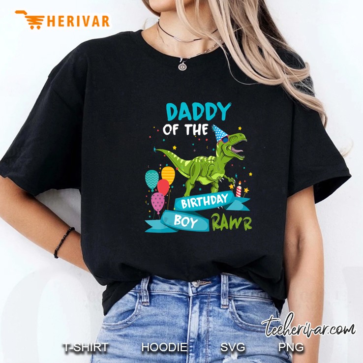 Daddy Of The Birthday Boy Rawr Ladies Tee