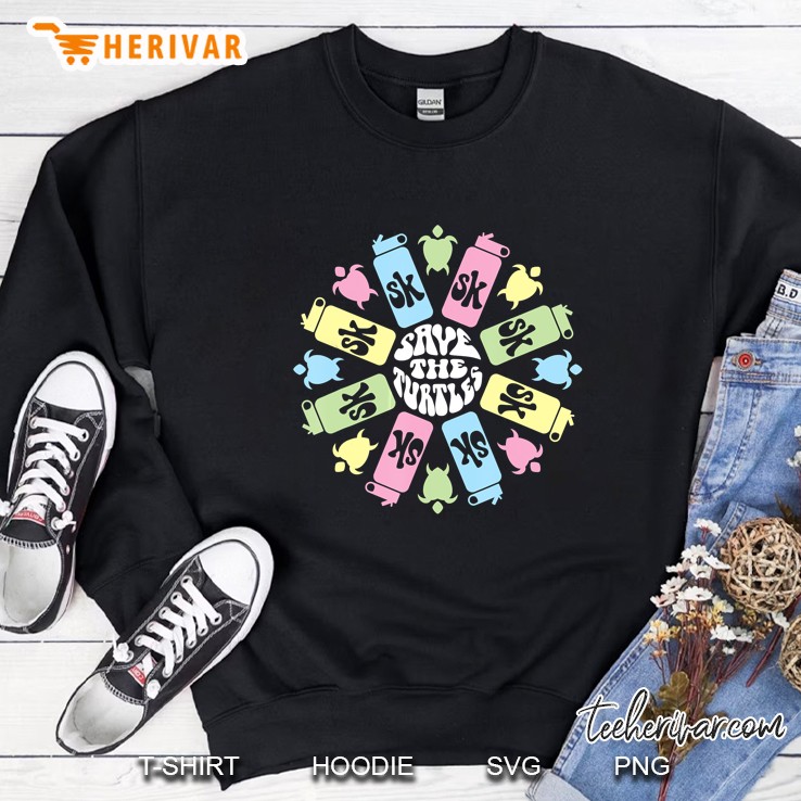 SKSKSK Save The Turtles Circle Retro Version Sweatshirt