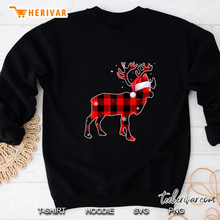 Moose Red Buffalo Plaid Christmas Sweatshirt