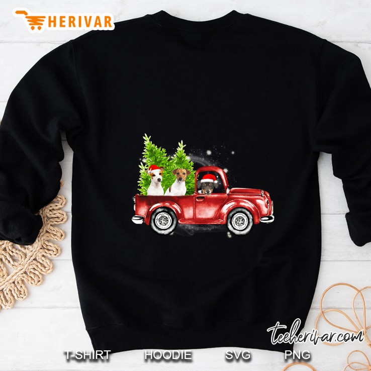 Jack Russell Red Truck Christmas Sweatshirt