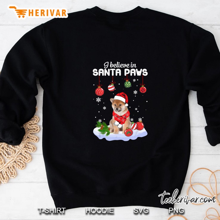 I Believe In Santa Paws Shiba Inu Christmas Sweatshirt