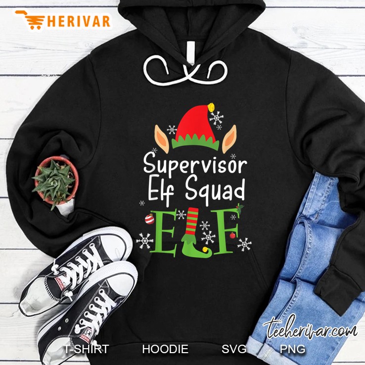 Supervisor Elf Squad Elf Christmas Hoodie